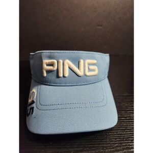 PING G15 Golf Visor Hat Blue White Embroidered Logo Adjustable Sportswear Cap